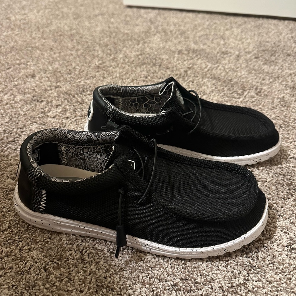 Black and White Hey Dude shoes